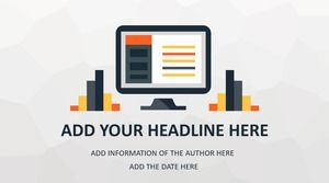 Șablon multi-diagramă gri șablon PPT de afaceri proaspete și elegante