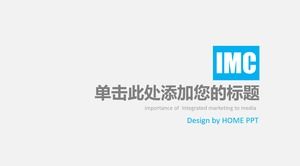 Modelo de PPT de negócios gerais fresco e simples azul