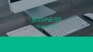 Green minimalist atmosphere fashion business PPT template