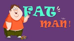 Color obese fat weight loss related PPT works