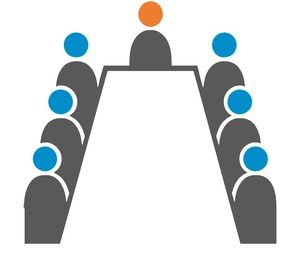 Голубая встреча встреча силуэт PPT материал изображения