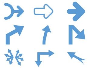 Blue color size can be modified PPT arrow material (1)