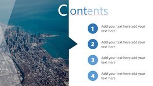 Modello di catalogo PPT blu business atmosfera minimalista