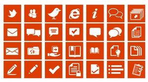 Farbabflachung häufig verwendetes PPT-Material für kleine Symbole