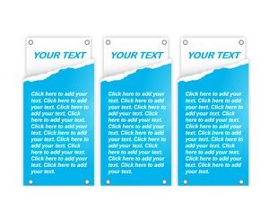 青い破れた紙の効果3サイドPPTテキストボックス