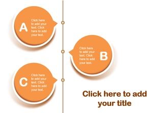 オレンジ色の懸濁液効果PPTバブルマップ素材