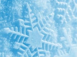 Синяя красивая снежинка PPT фоновый рисунок