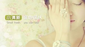 Mała świeża kolekcja literacka PPT w tle