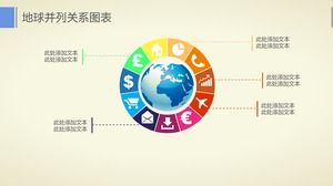 Cuadro PPT de datos de marcado colorido