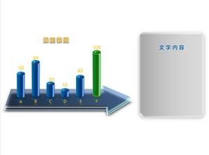 3D-Stereo-PPT-Balkendiagramm PPT-Vorlage