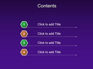 แผนภูมิ PPT สไตล์หกเหลี่ยมสี