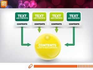 Шаблон PPT светло-желтого и зеленого слайда