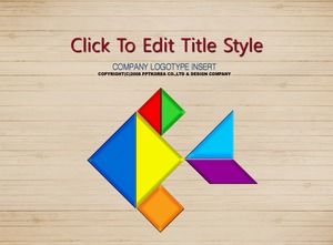 Modello di grafico PPT venatura del legno