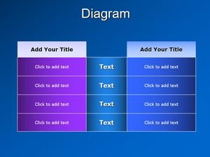 Model de diagramă simetrică PPT tabel