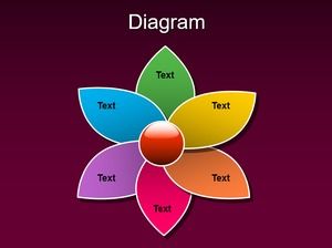 Kolorowe płatki PPT wykres