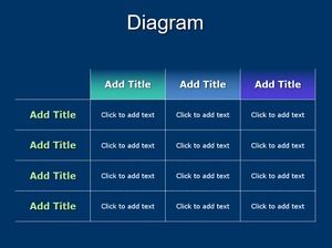 藍色表格PPT圖表模板