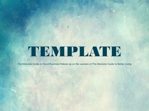 精美水彩效果創意圖表表格PPT模板