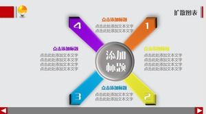 Modă de relație de culoare stereo difuzie diagramă PPT