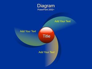 Șablon PPT cu trei frunze