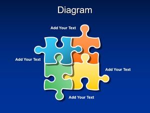 Пазл стиль PPT шаблон диаграммы