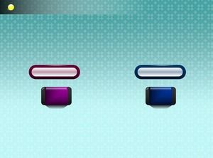 PPT chart template: beautifully designed buttons