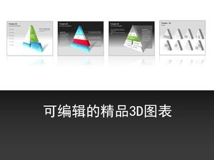 편집 가능한 부티크 3D-PPT 차트