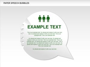 Modelo de gráfico PPT requintado balão de fala criativa