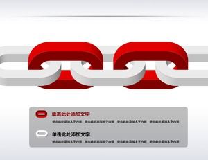 Grafico PPT icona rossa Venn