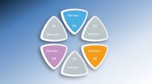 Dynamische runde nebeneinander PPT-Diagramm