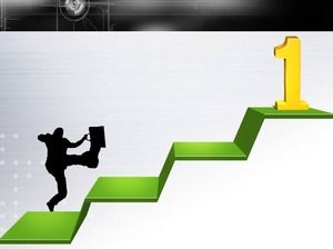 阶梯向上PPT图表