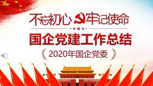 Party building work summary PPT template