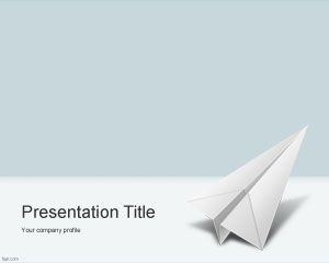 Papierowy samolot PowerPoint Template