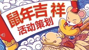 Modello PPT di pianificazione dell'evento annuale del partito del ratto