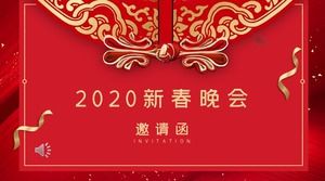Chinese New Year Party Invitation Letter PPT Template