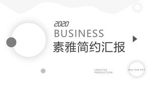 Modello PPT business semplice ed elegante bianco e nero