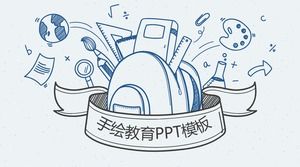 Ołówek ręcznie rysowane szablon edukacji i nauczania PPT