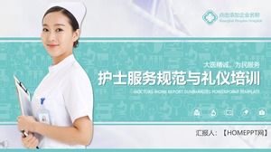 Formación de etiqueta de enfermera.