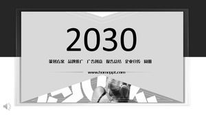 Modèle PPT de plan de planification de la publicité créative de style européen et américain