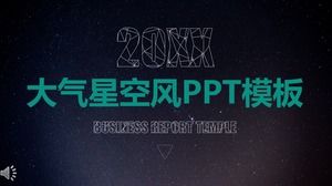 Atmosferik yıldızlı gökyüzü çalışma özeti raporu PPT şablonu