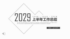 الحد الأدنى من العمل نصف السنة ملخص تقرير قالب PPT