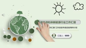 Gezeichnete Wind ppt Schablone des Arbeitszusammenfassungsberichts Hand