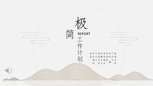 Minimalistyczny plan pracy planowania szablonu PPT