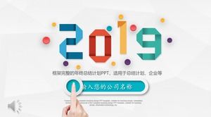 Modelo de PPT de plano de planejamento de trabalho de ano novo