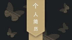 Небольшой свежий личный шаблон резюме PPT