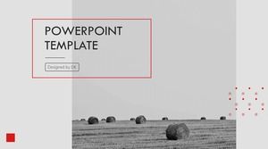 Modello ppt del rapporto di sintesi di affari del vento geometrico della rivista di moda di qualità atmosferica di alto livello