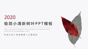 Fã de arte deixa modelo de ppt de plano de resumo de trabalho fresco minimalista criativo