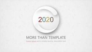 Açık gri renkli güzel mikro üç boyutlu çalışma raporu ppt şablonu