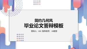 Tam kare MBE kart tarzı kağıt savunma ppt şablonu