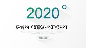 Minimalista longa sombra estilo negócios trabalho resumo relatório modelo ppt