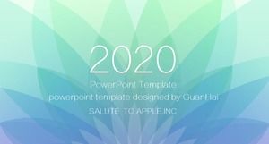 Modello ppt rapporto lavoro creativo meraviglioso petali freschi di fioritura e belli